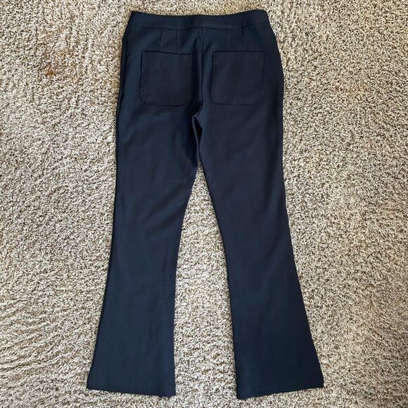 Anthropologie MAEVE Zip-to-Flare Black Pants in Size 4 Patch Pockets on Back - Picture 5 of 7